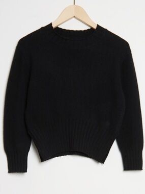 Loulou Studio Black Cashmere Blend Crewneck Sweater Size Small Women